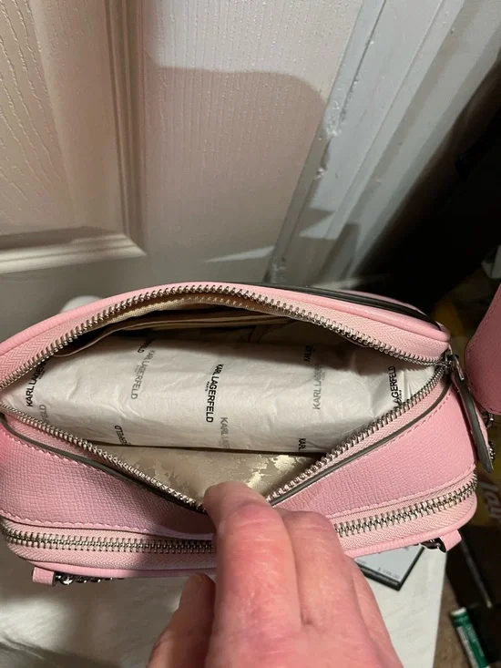 Karl Lagerfeld Paris Pink Charm Crossbody NWT $198 MSRP - Picture 8 of 15